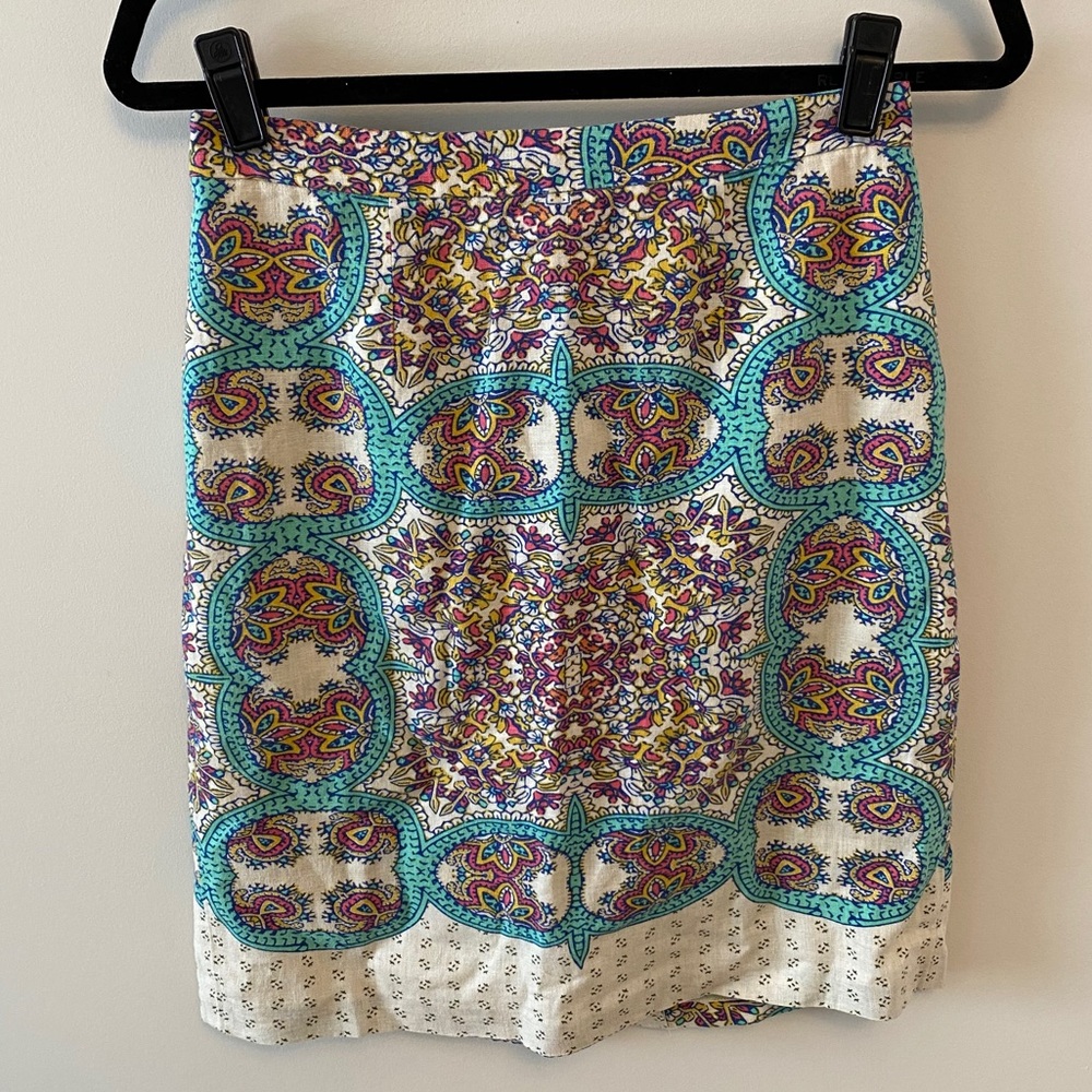 Anthropologie Maeve Linen Pencil Skirt